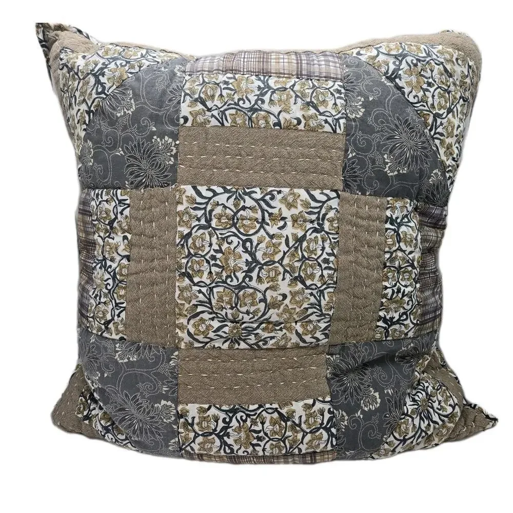 FARMHOUSE QUILTED THROW PILLOW 26X26